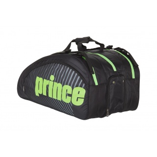 Prince Tennis-Racketbag Tour Challenger (Schlägertasche, 3 Hauptfächer) schwarz/grün 12er
